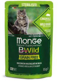 Monge Bwild Sterilised Cat Wet Wild Boar